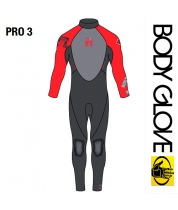 Body Glove 2015 Pro3 3/2 Fullsuit Black/Red